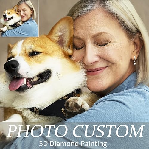 YOUYIMA Pintura de diamantes personalizada, fabricada en Estados Unidos, pintura de diamante personalizada para adultos, pintura de cuentas