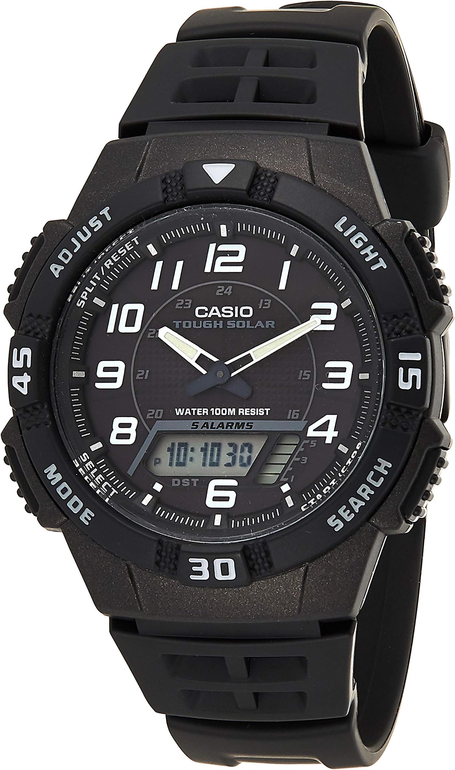 Casio Orologio Unisex Al Quarzo Con Quadrante Oro | Cinturino In Acciaio Inox | Luce LED, Cronometro, Allarme, Impermeabile - 4