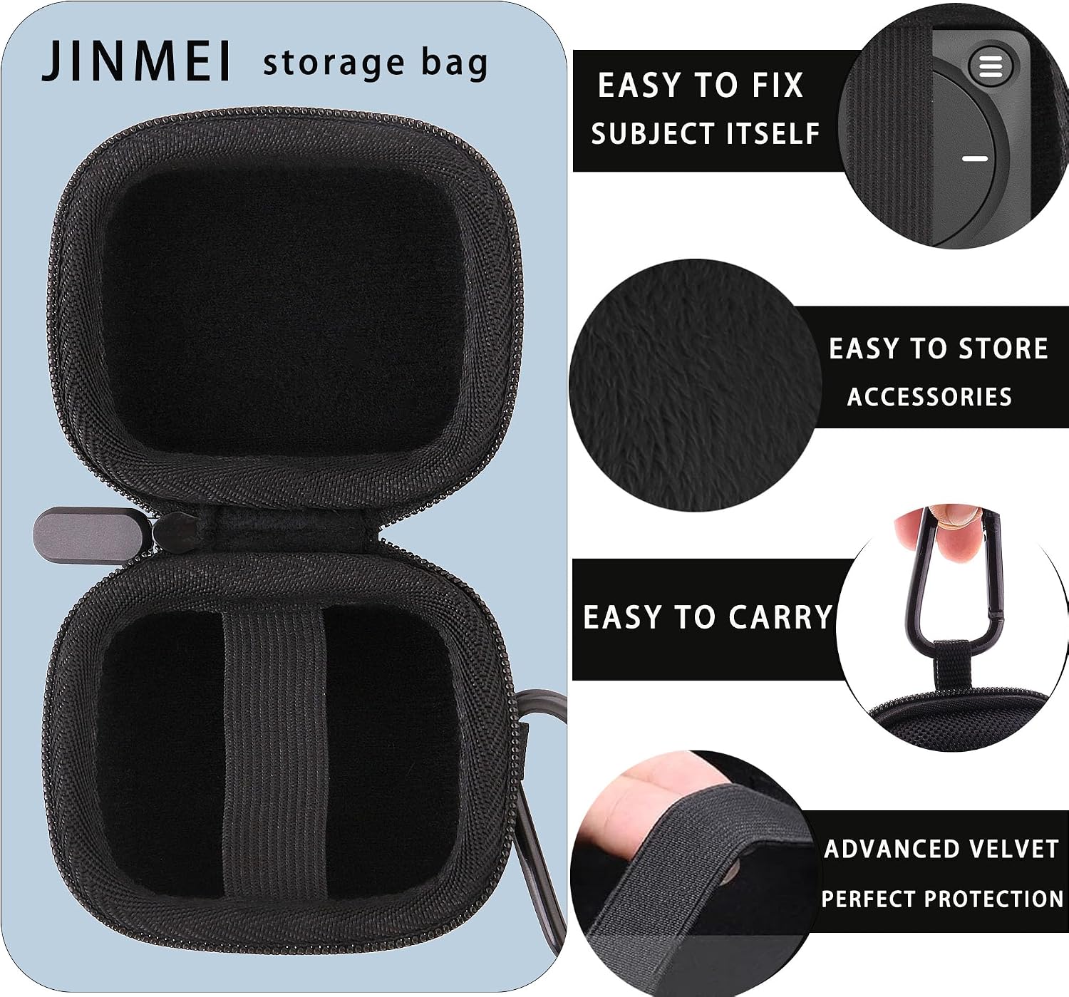 Hard EVA Carrying Storage Case Compatible with Mighty 3 Spotify & Amazon Music Player (2026 Edition) Protective Travel Storage Box (Black)