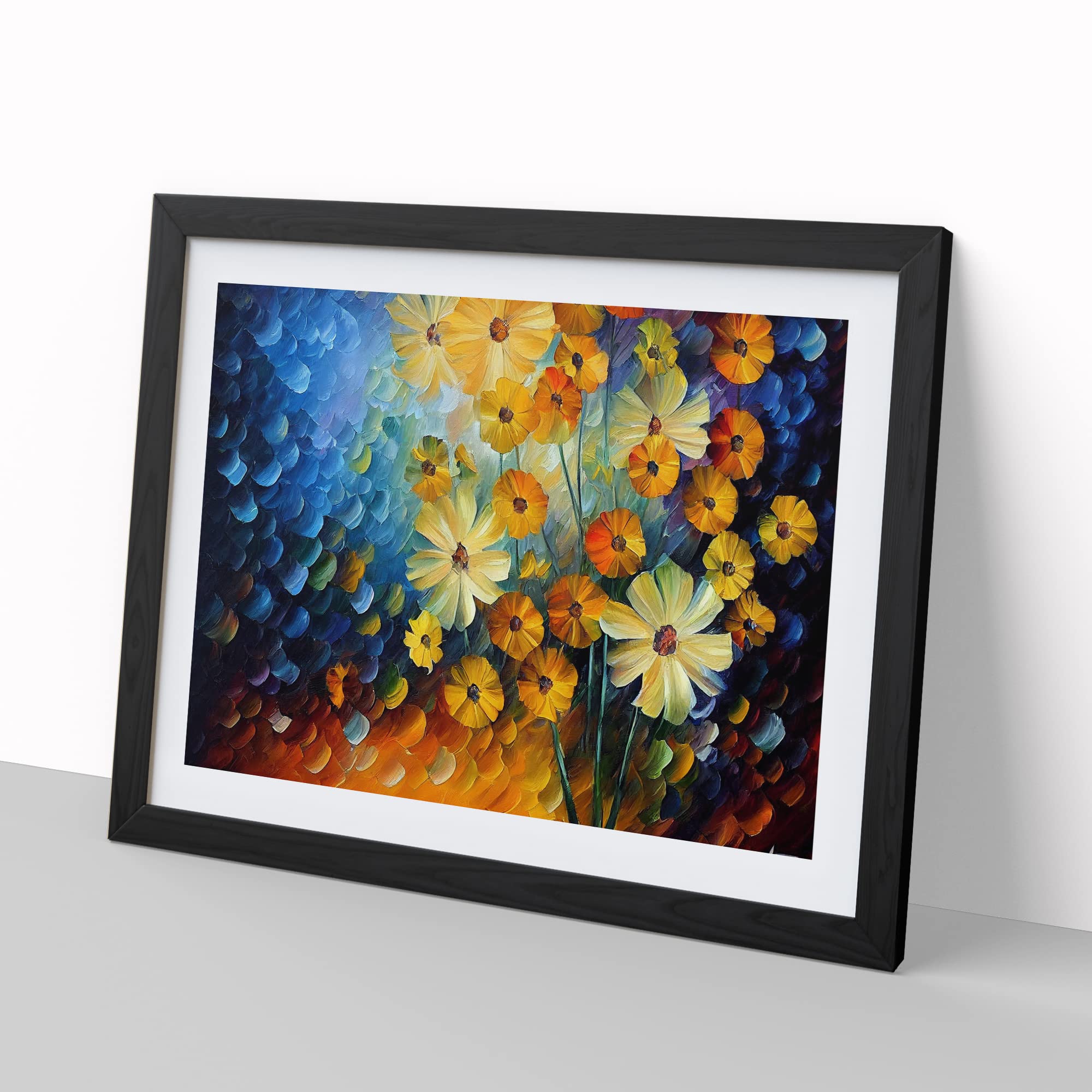 Painted Wildflowers Vol.3 Abstract Framed Print, Black, A3 (46 x 34 cm) - Image 2