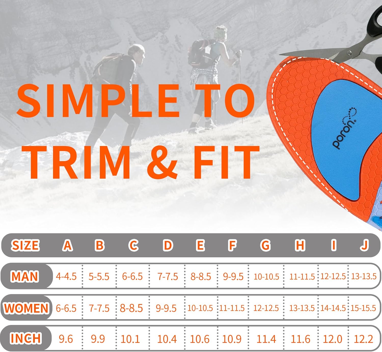 Gel Work Boots Insoles with Poron Cushion – Anti-Fatigue Shock Absorption for Comfort Standing All Day, Low to Medium Arch Support Shoe Inserts (Men/Women) - Image 6