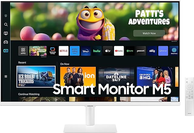 Samsung LS27CM501EUXXU 27" Full HD Smart Monitor with speakers Smart Hub for TV streaming and catch up apps, White