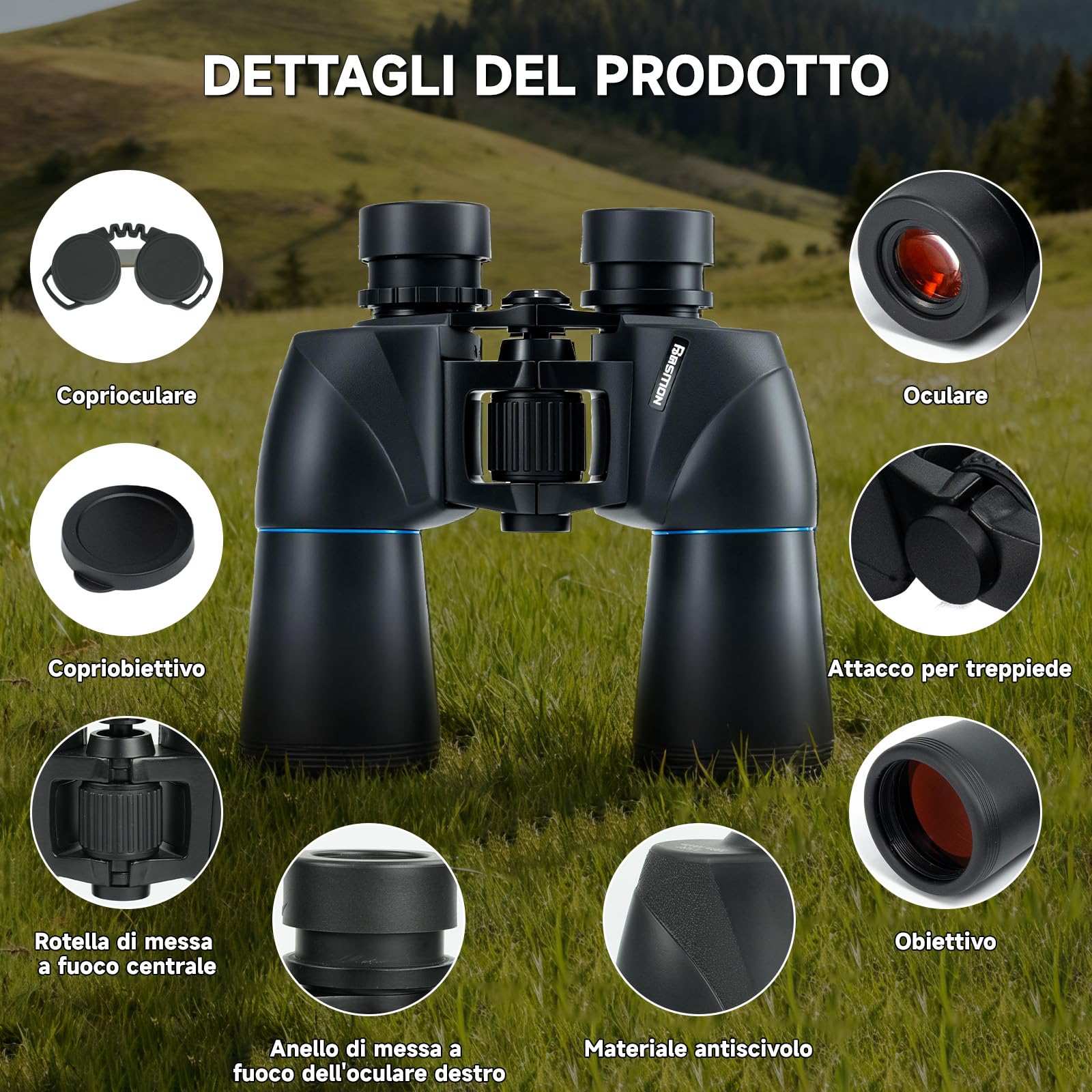 Binocolo 10x50 per Birdwatching e Astronomia - Prismi BAK-4, Lenti FMC, Impermeabile
