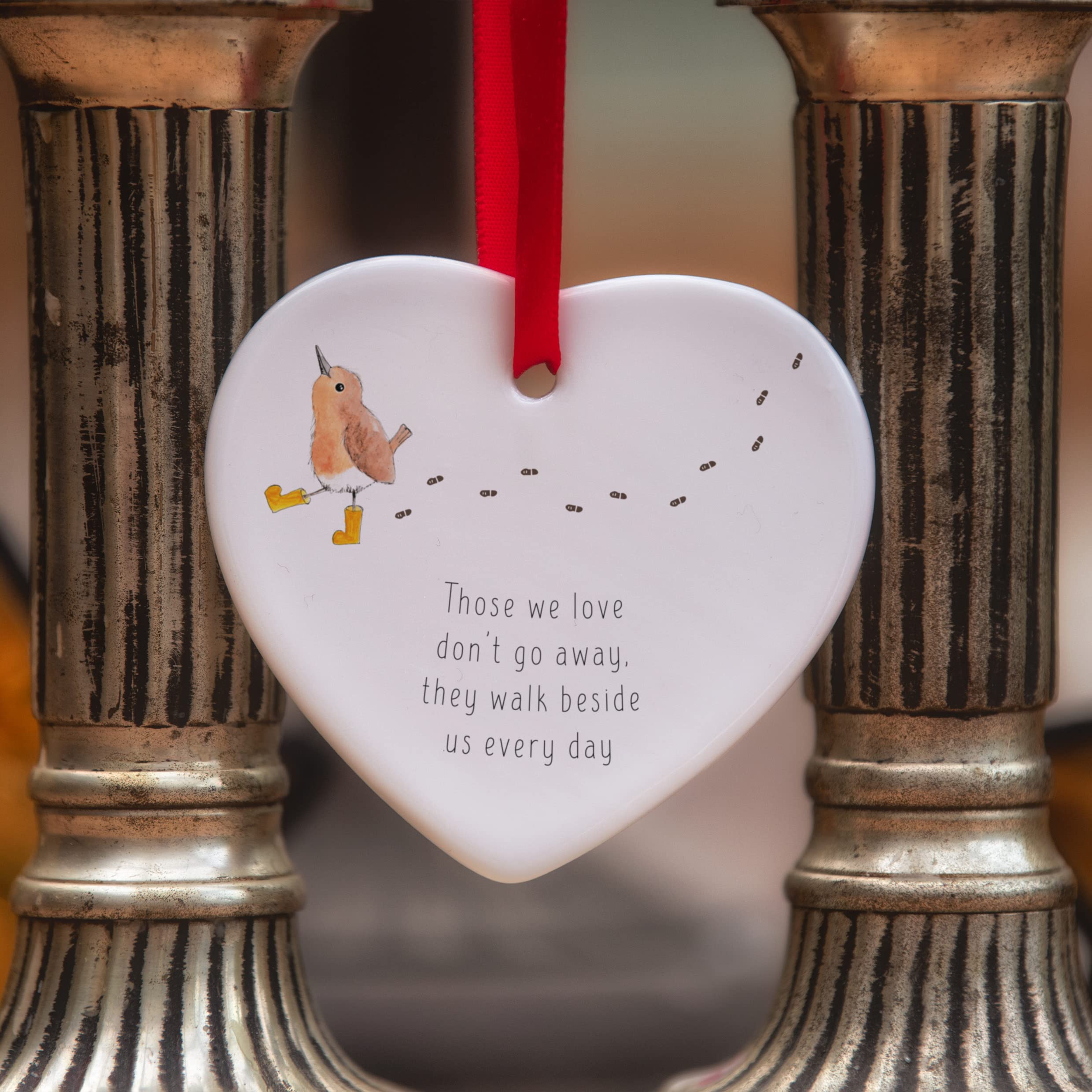 Walk Beside Us Ceramic Heart - Sympathy Gift - Memorial Gift - Sorry for your loss gift - Memorial Gifts - Remembrance Gift - Keepsake - Bereavement Gift - Gifts for Loss of Loved Ones - Image 3