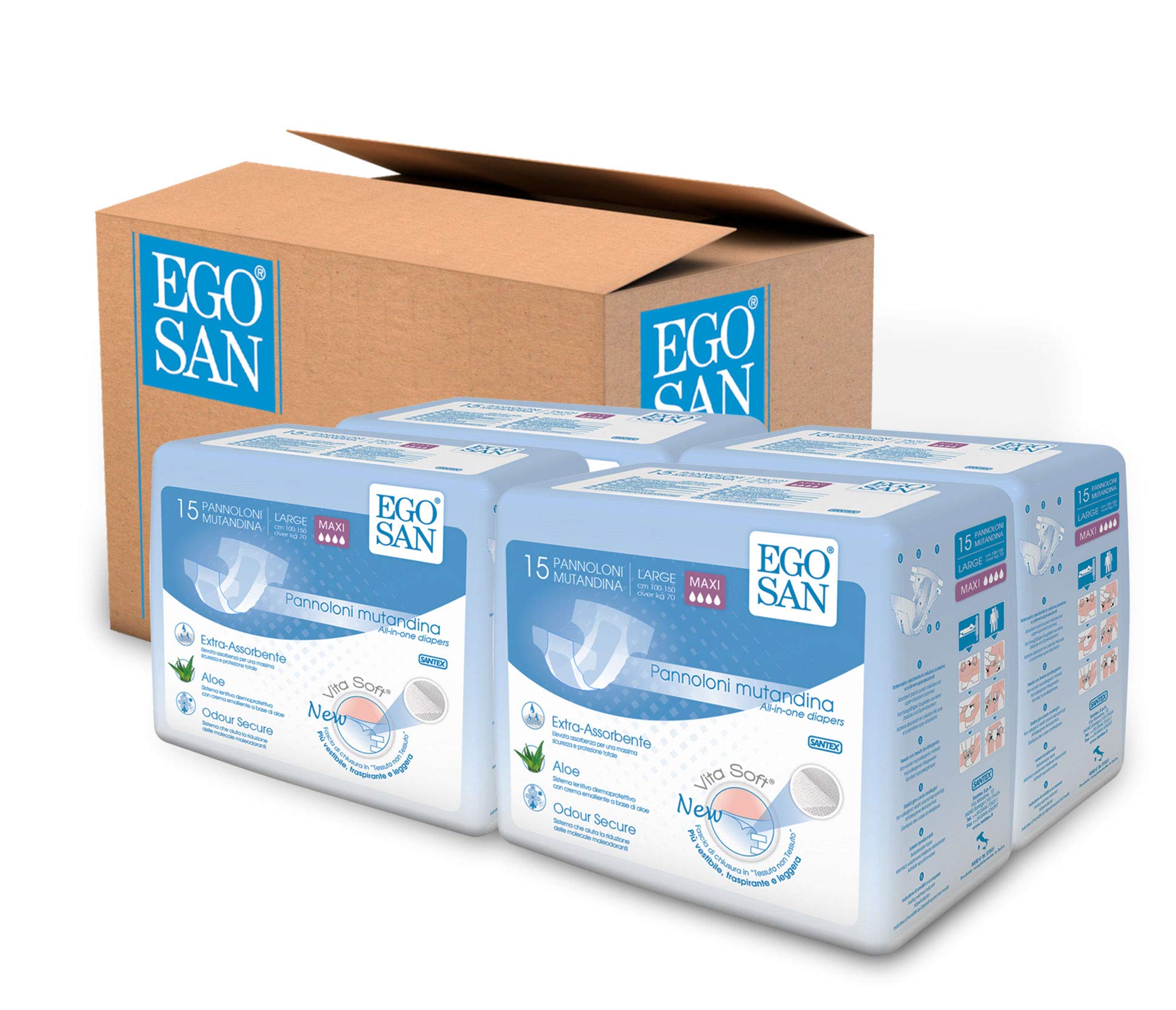 Buy EGOSAN Maxi Incontinence Disposable Adult Diaper Brief Maximum