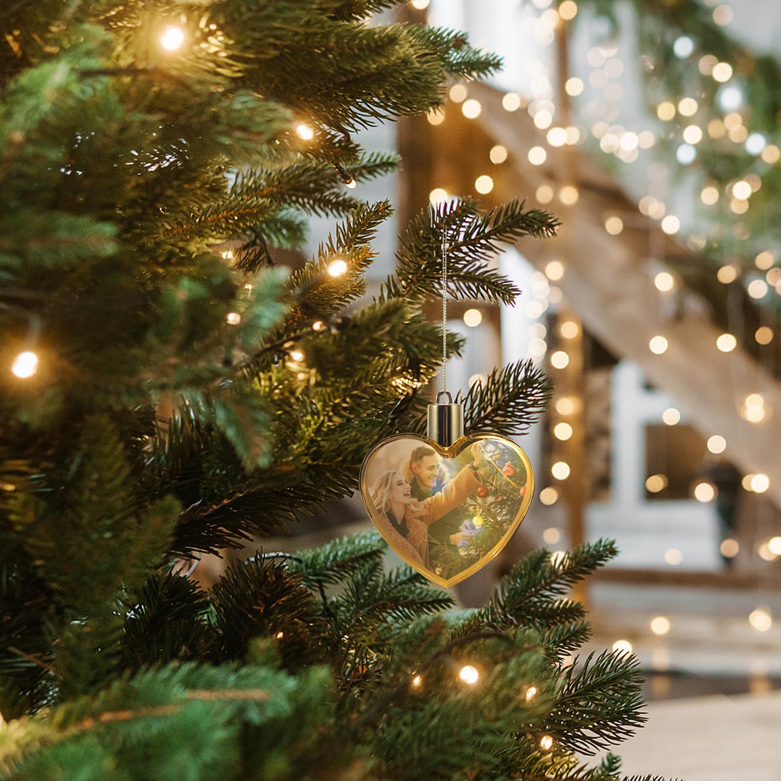 TOYANDONA 5 Juegos Adorno Colgante Navideño LED Corazón para Sublimación