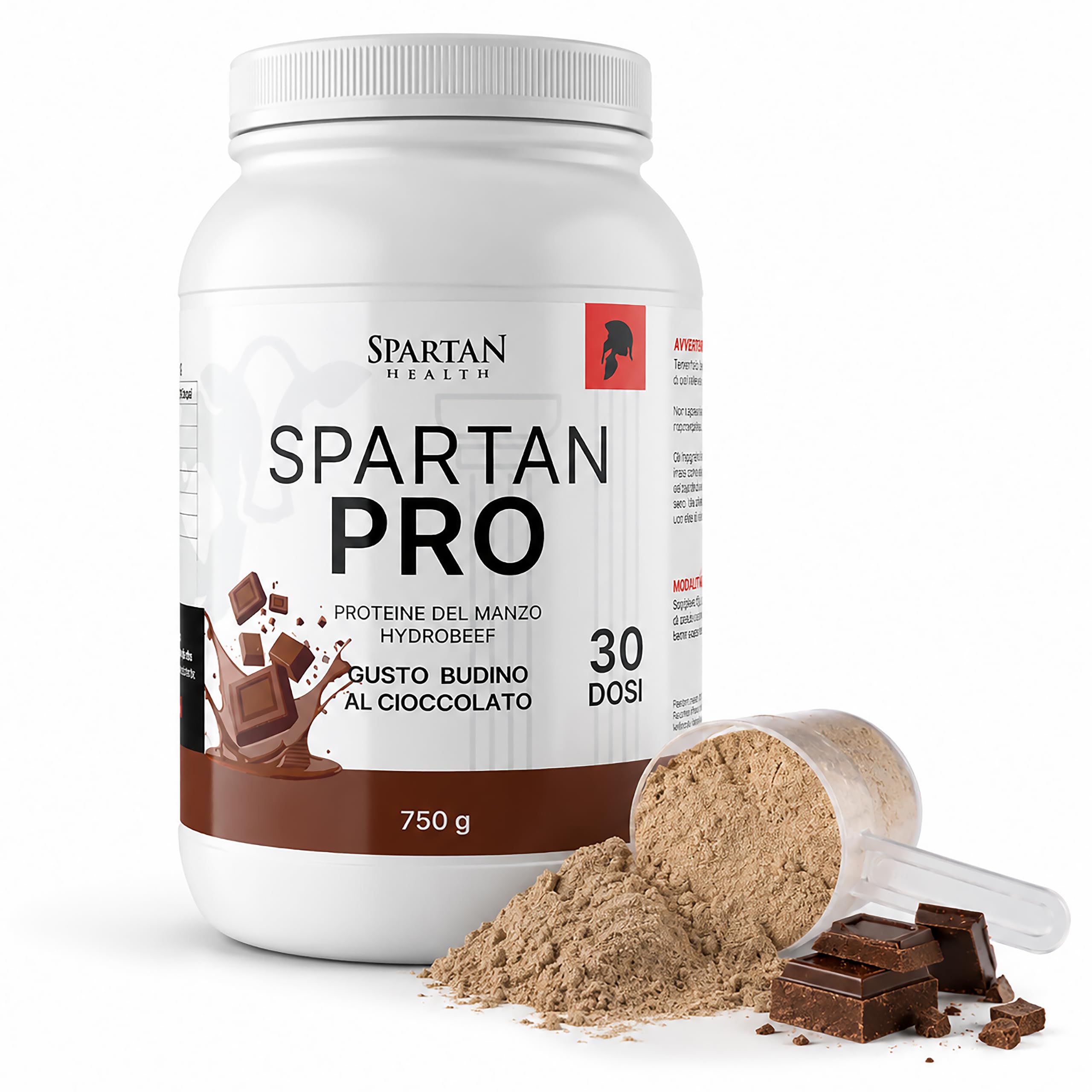 Spartan Health – Spartan Pro – Proteine Idrolizzate di Manzo Svedese – Integratore Proteico ad Alta Solubilità Senza Grumi – Proteine Senza Lattosio – 750g