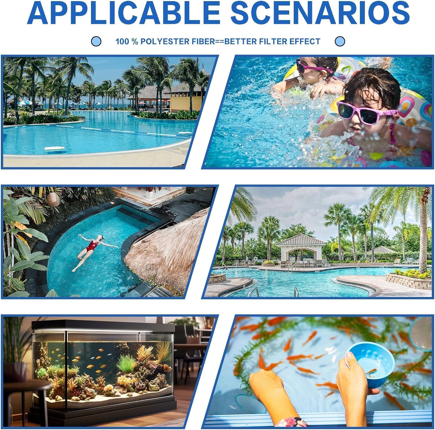 Shelprojsu Sfere filtranti per piscina da 1,4 kg, per filtri a sabbia, riutilizzabili, ecologiche, sostituiscono 45,4 kg, filtro a sabbia per filtro a sabbia, nuoto e acquari