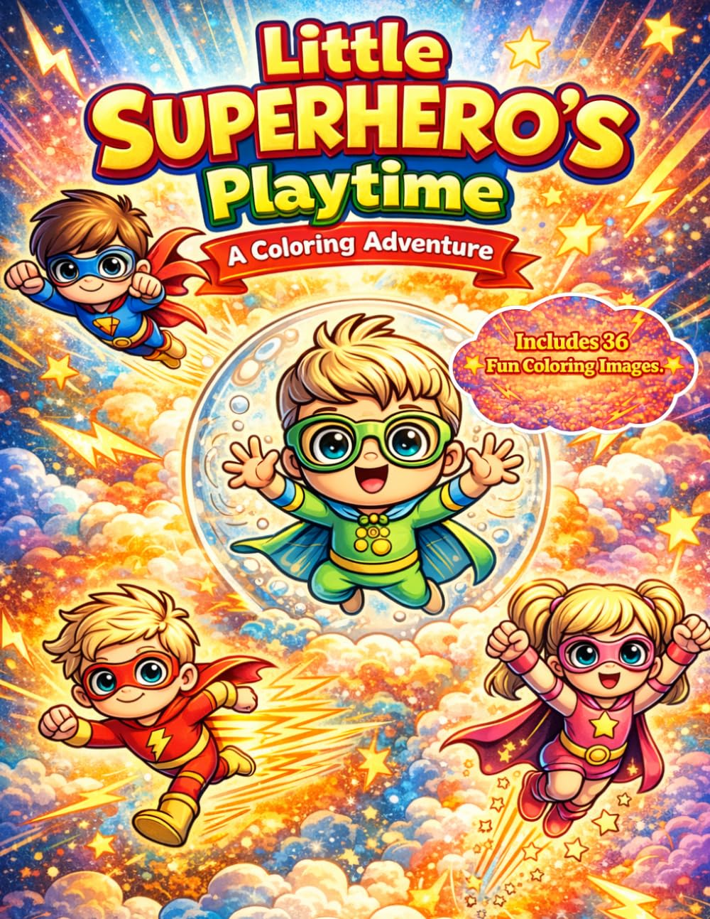 Little Superhero’s Playtime: A Coloring Adventure