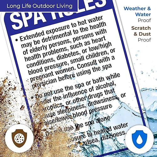 Miniatura 46 de New Mexico Spa Rules Sign, Complies with State of New Mexico Pool Safety Code, 24x30 Inches, 3M EGP Reflective .080 Aluminum, Fade Resistant, Made