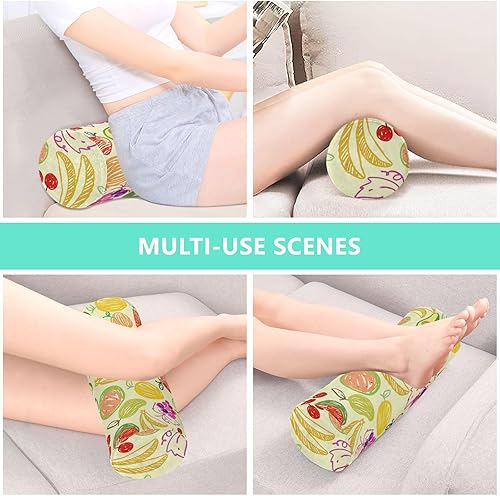 Miniatura 7 de KLL Almohada de almohada sin costuras para el cuello, almohadas redondas, almohadas cilíndricas, funda decorativa, almohada de apoyo lumbar