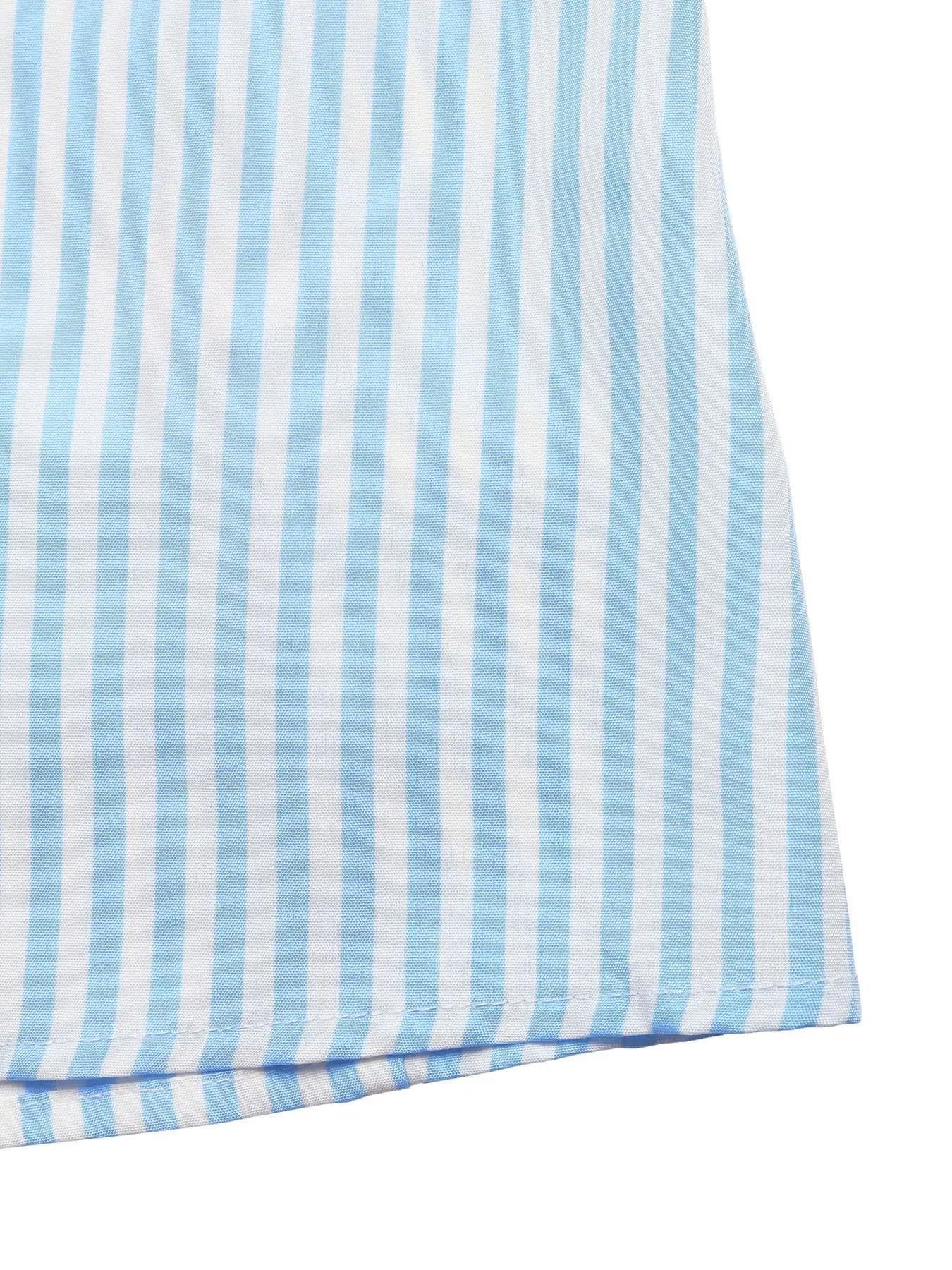 Vestido largo de verano para mujer, elegante, vintage, casual, delgado, a rayas