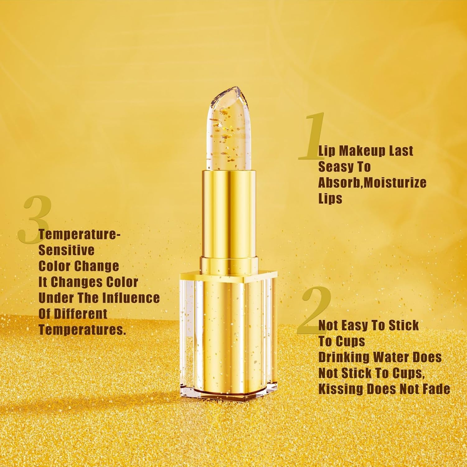 pH Adaptive Lipstick, pH Lipstick Color Changing, for Mature Women, Made Specifically for Mature Lips, Makes Your Lips Look Fuller, Softer & More Defined (3 PCS)