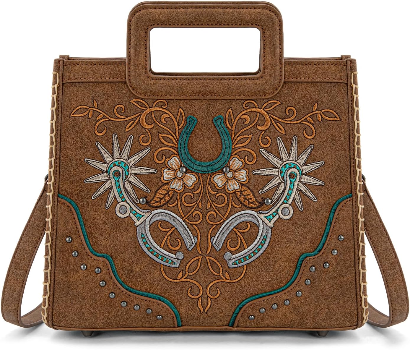 Montana West Western Embroidery Crossbody Bags for Women Top Handle Crossbody Purse