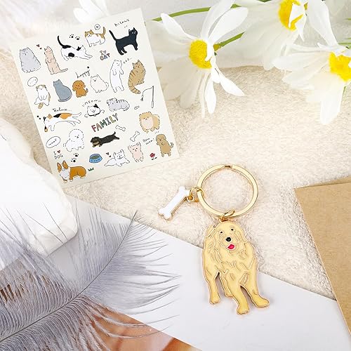 Miniatura 2 de Llavero de perro para mujeres y hombres, llavero de automóvil para mochila, lindo llavero para amantes de los perros, dije de hueso, accesorio para