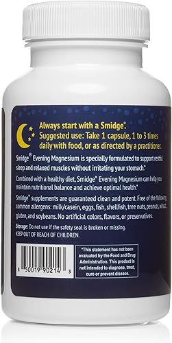 Miniatura 2 de Smidge® Cápsulas de magnesio nocturno, 60 ct. Suplemento de magnesio puro sin OMG para apoyar el descanso y la relajación.
