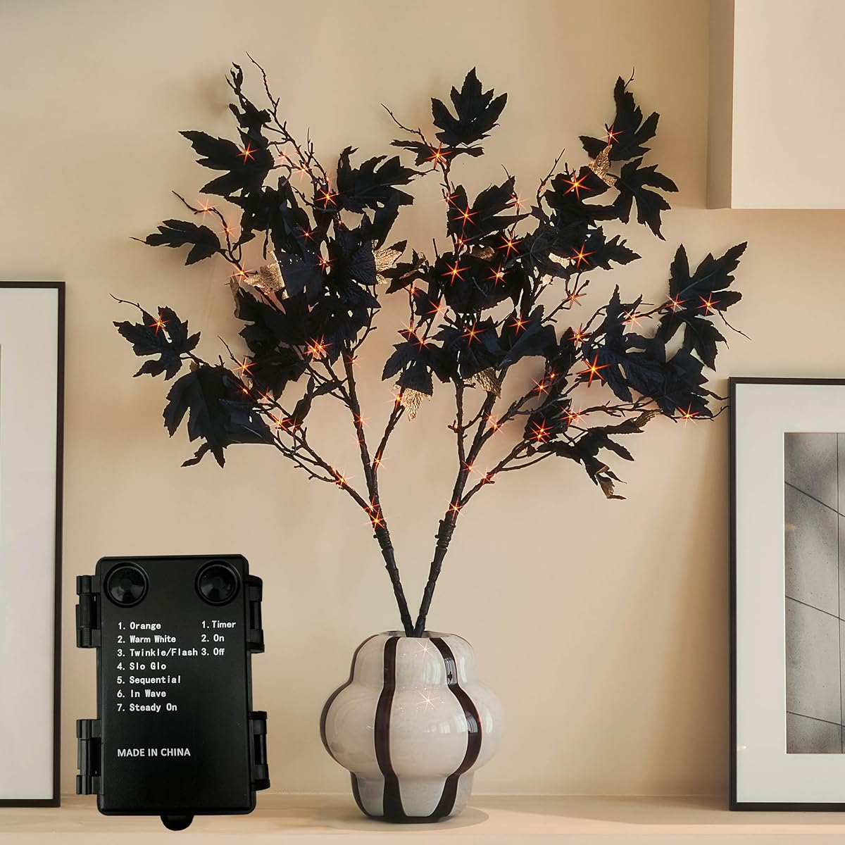 Litbloom Black Tree Branches With Lights 32In Battery Operated With Timer