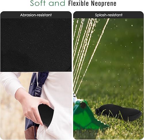 Miniatura 2 de MoKo - Estuche suave ultra ligero de neopreno para lentes de sol con cremallera y clip para cinturón