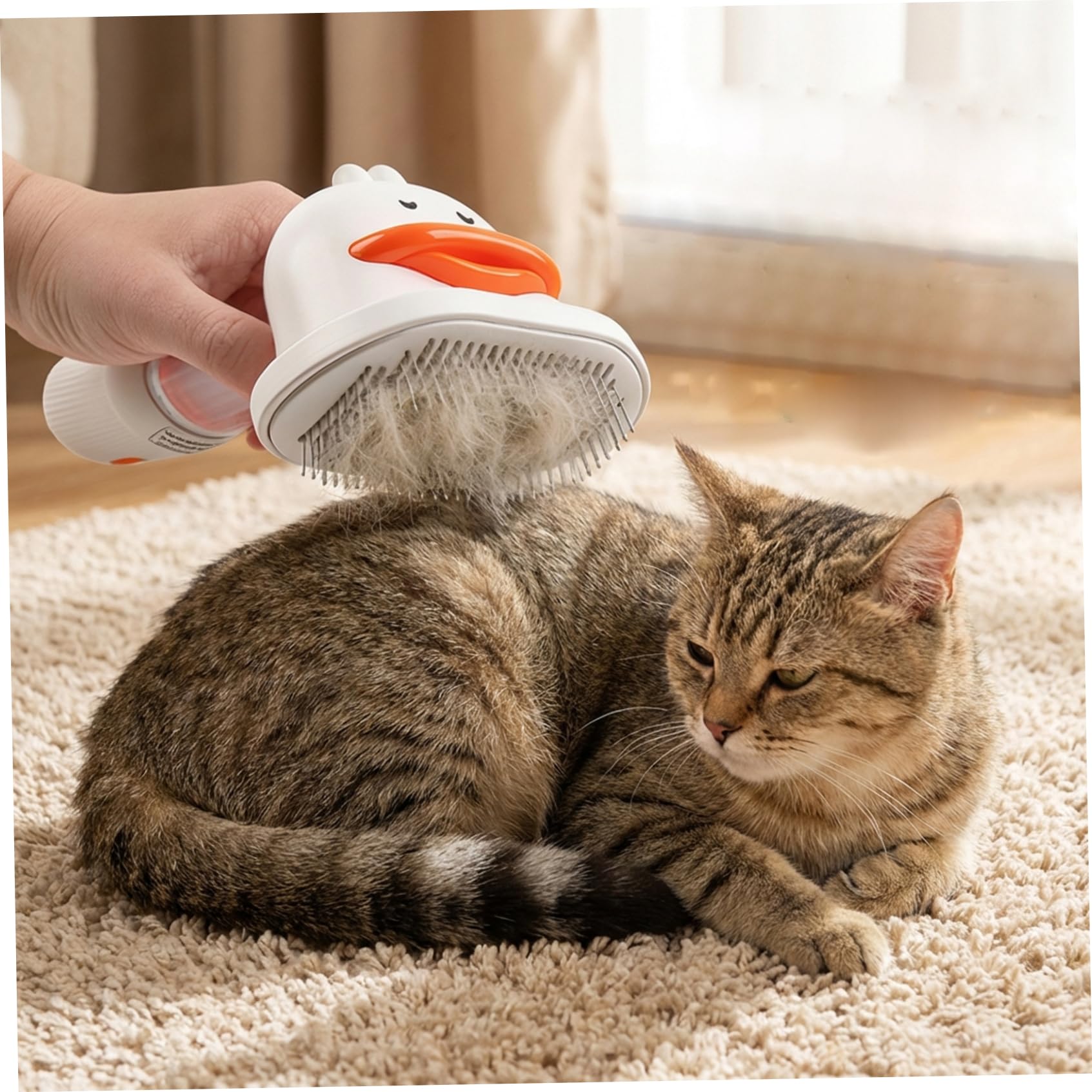 Spazzola per cani, Aspirapolvere per toelettatura 4 in 1 per cani e gatti con autopulizia, Design senza fili, Strumento per toelettatura per corti e medi, Uso interno