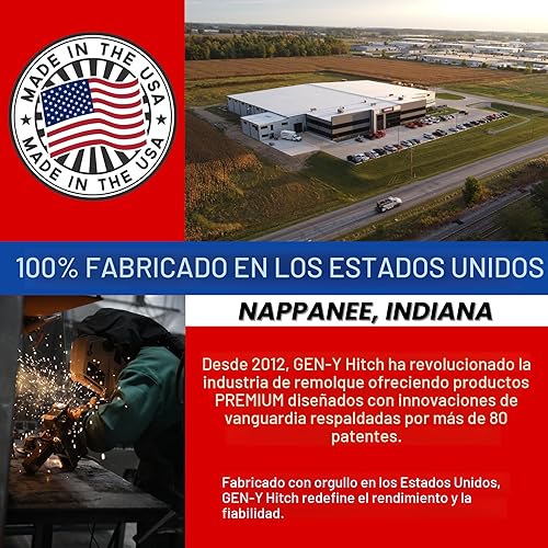Miniatura 11 de GEN-Y Hitch Enganche de remolque para receptor de 2.5 pulgadas | Caída de 6 pulgadas - 3 posiciones ajustables | Capacidad de remolque de 21 k