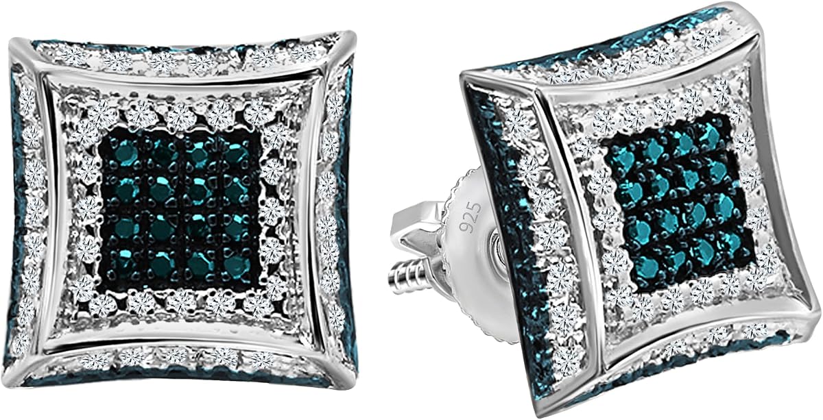 Dazzlingrock Out Studs in Unisex Design Ladies Mens Real Diamond Earrings