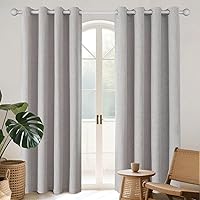 Vista 44 de Joydeco Cortinas opacas de 63 pulgadas de largo, 2 paneles burg, cortinas de oscurecimiento de habitación para dormitorio, cortinas térmicas