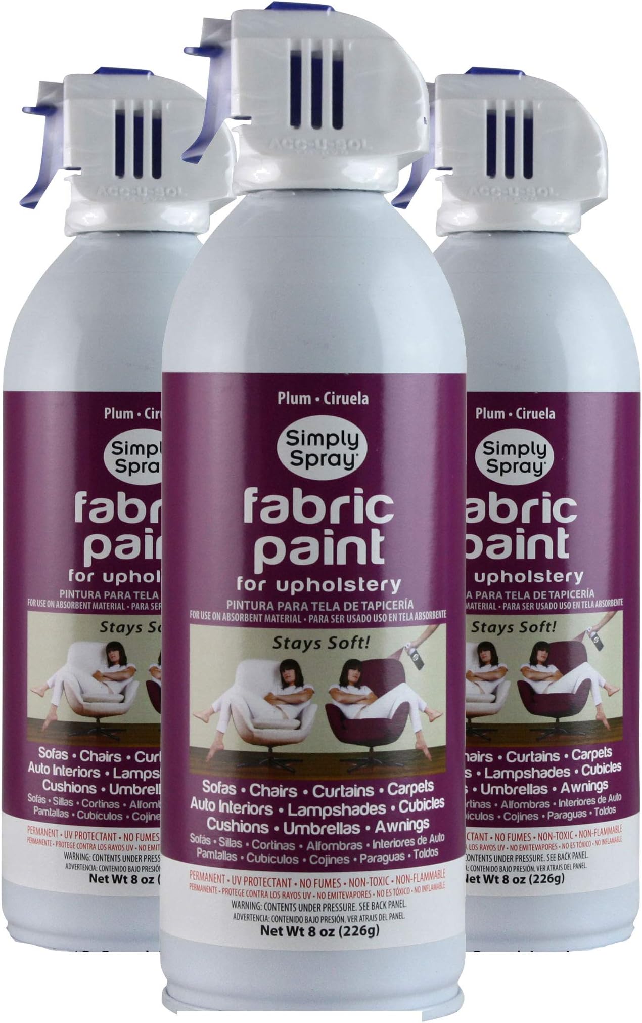 Upholstery Spray Fabric Paint 8oz-Plum