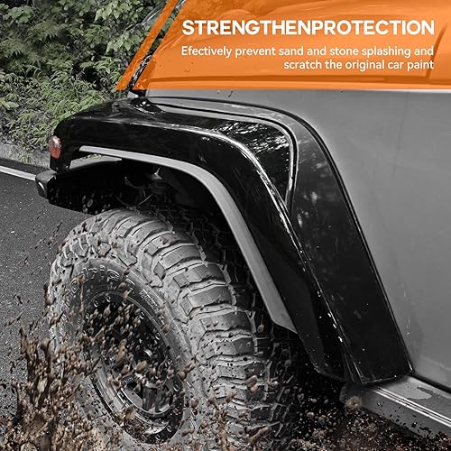 Miniatura 25 de Protector de extensión de guardabarros delantero y trasero para Jeep Gladiator Sport y Willys 4 piezas