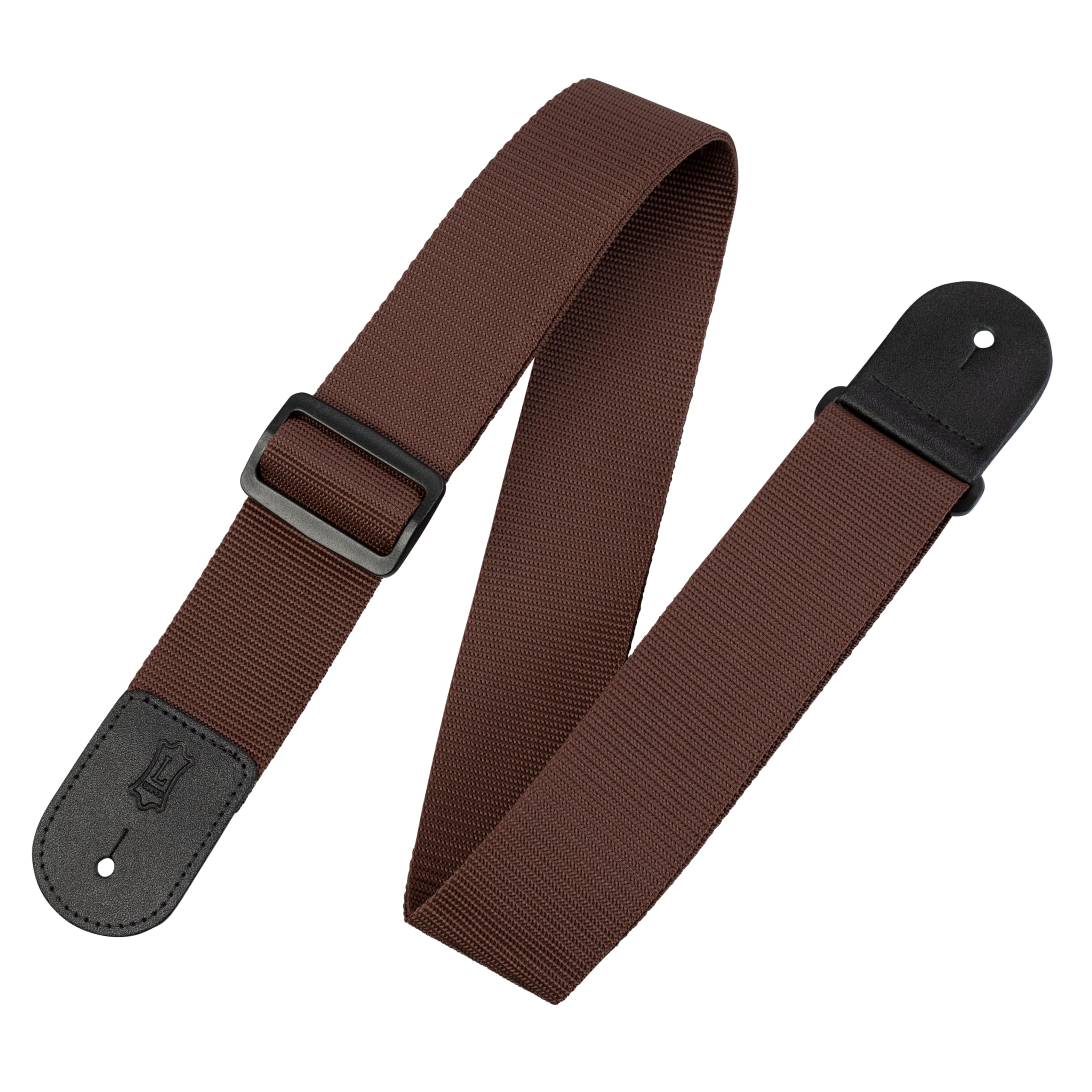 Levy'sLeathers 2" Polypropylene Guitar Strap with Polyester Ends and Tri-glide Adjustment; Brown (M8POLY-BRN)