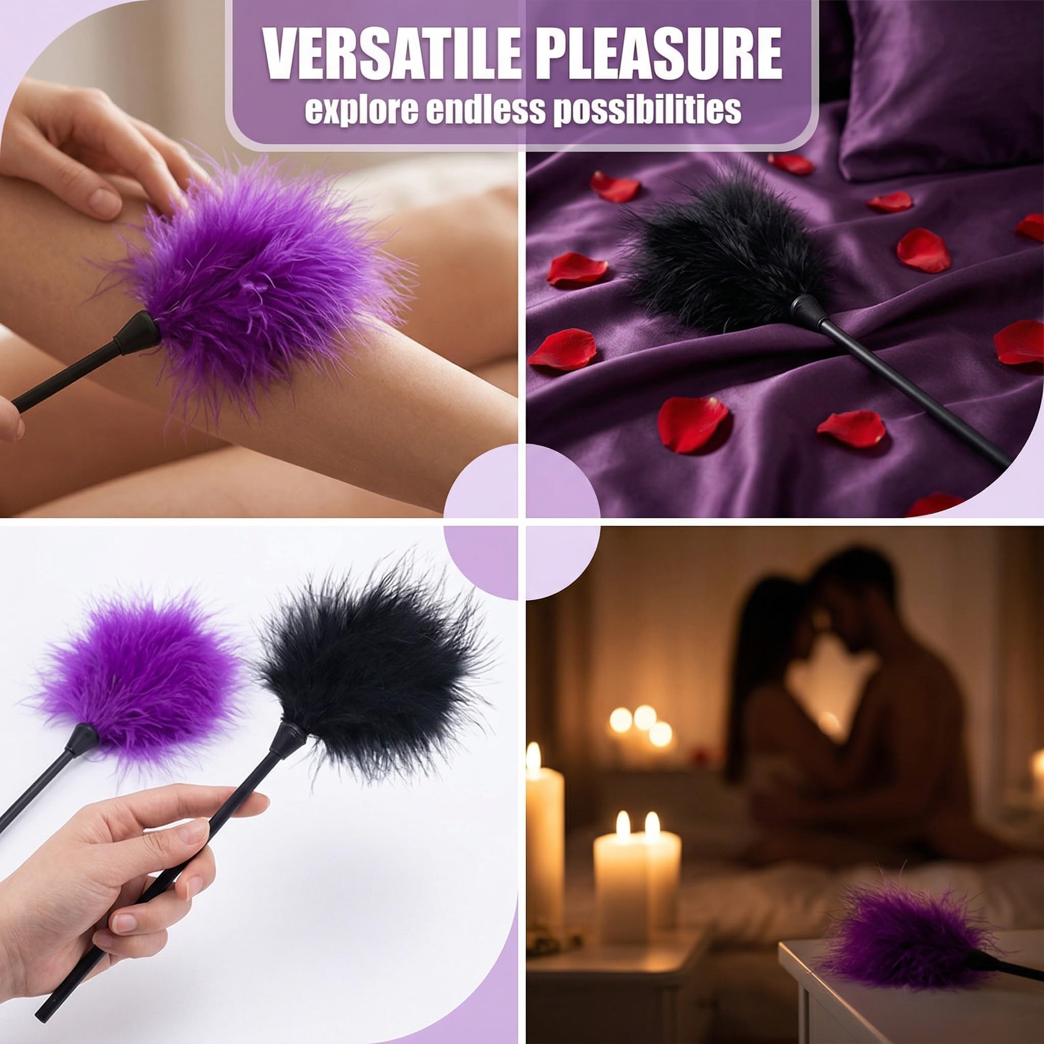 2 Pcs Piuma Sesso Fatto Di Piume Vere Bd Sm Spolverino Erotico Frusta Piume Erotica