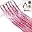 Hair Tinsel Kit with Tools and Instruction Easy to Use 1000 Strands 47 Inches Glitter Tinsel Hair Extensions for Women and Girls, Sparkling Shinny Fairy Hair Accessories for Christmas New Year Halloween Cosplay Party (Pink)