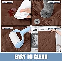 Vista 5 de Smiry Funda Impermeable para Cama de Perro Manta para Mascotas, Manta Suave y Lavable para Perros para Muebles Cama Sofá Sillón Reversible, a