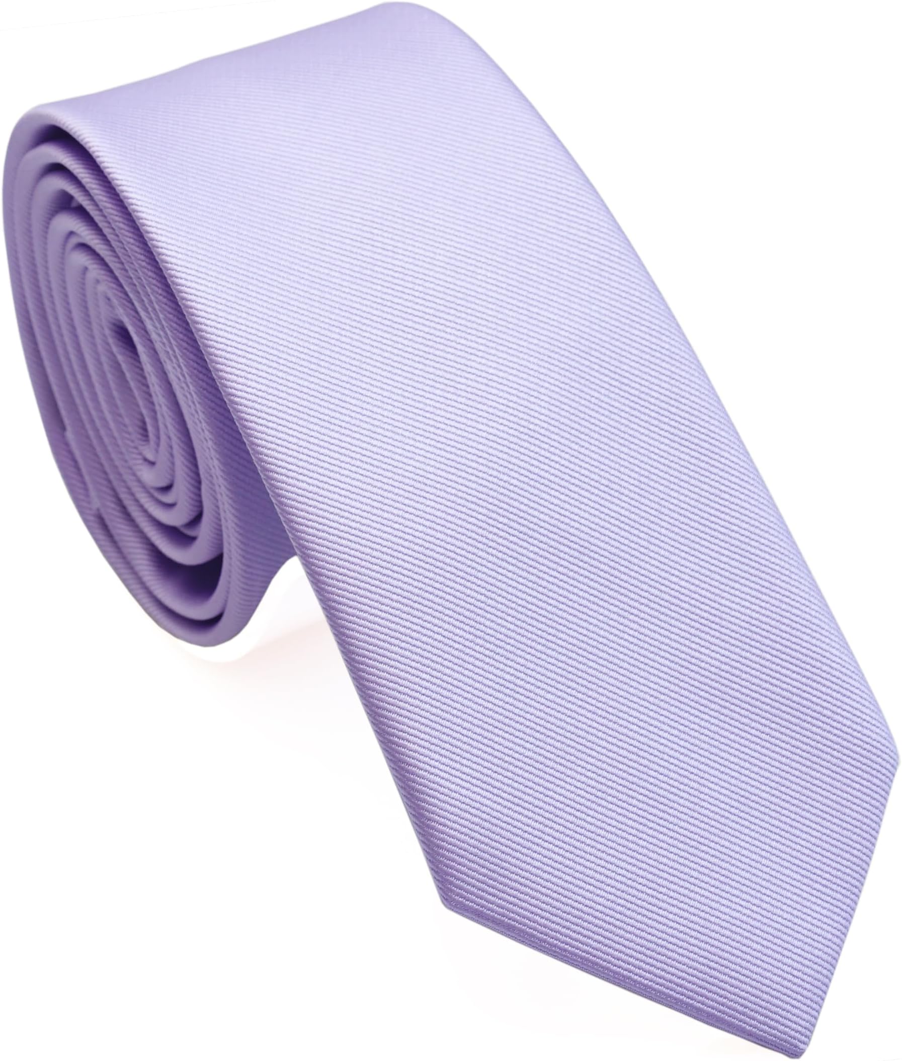 Skinny Ties for Men, Solid Color 2.5 inch Slim Neckties 1 or 5 Pack Plain Tie