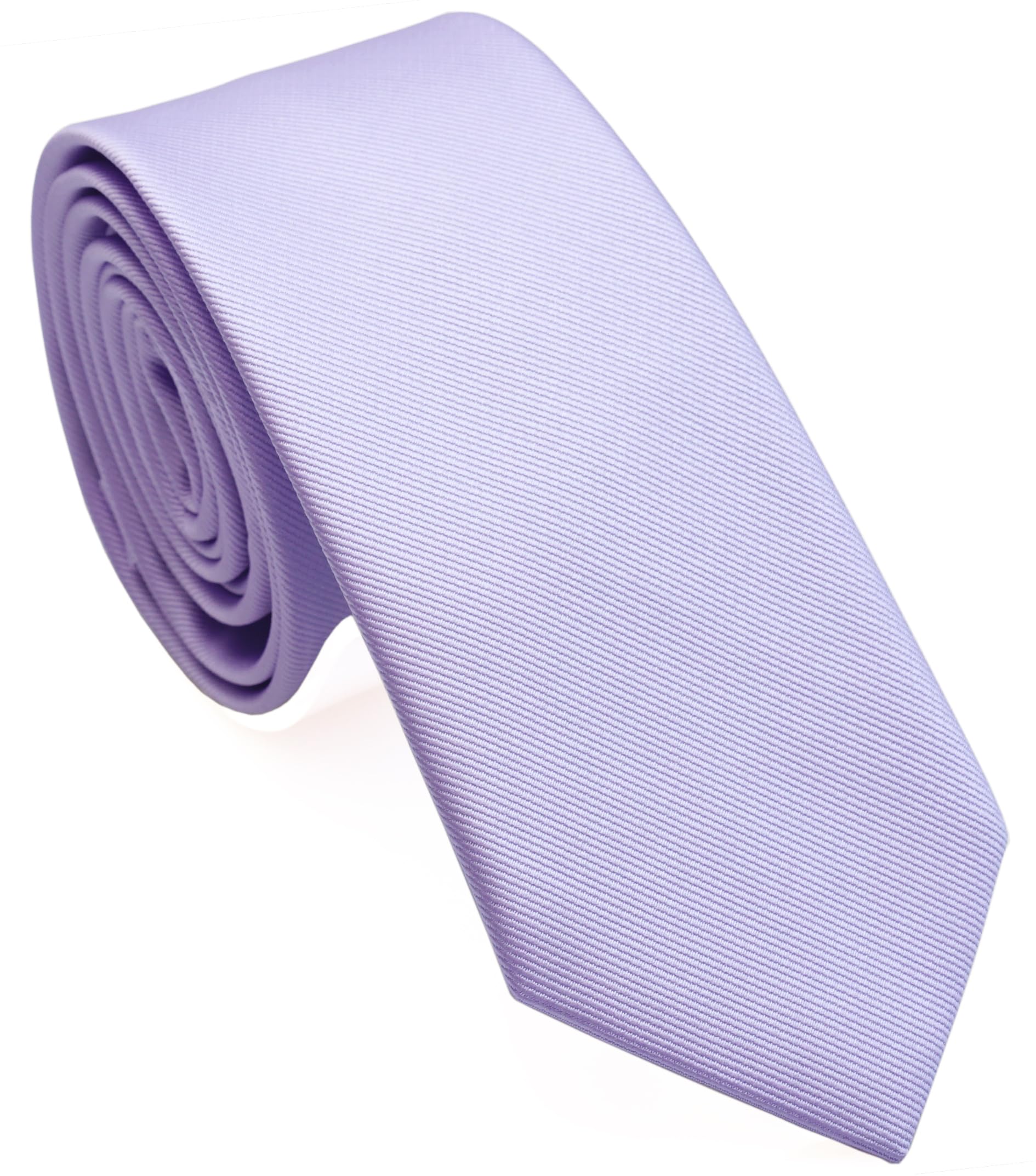Skinny Ties for Men, Solid Color 2.5 inch Slim Neckties 1 or 5 Pack Plain Tie