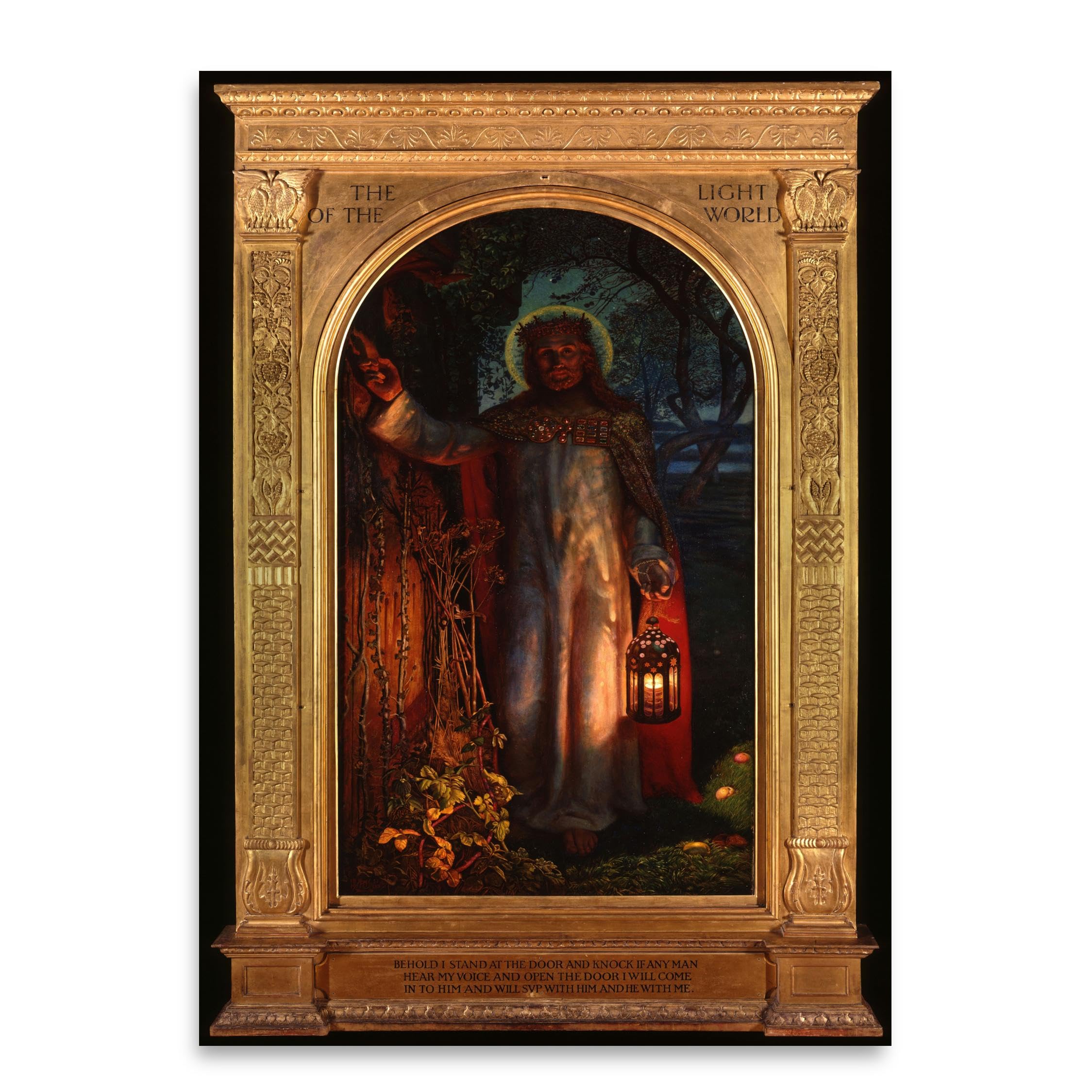 Lost Cabin The Light Of The World 1851 by William Holman Hunt | Print Unframed | Fine Artwork Painting Reproduction | Framed Wall Art Decor Poster | Image: 12x18 No Frame