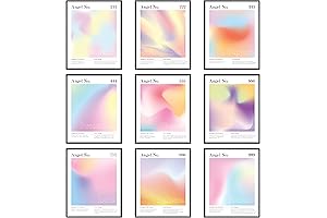 Gradient Angel Numbers Print - A Celestial Touch to Your Abode