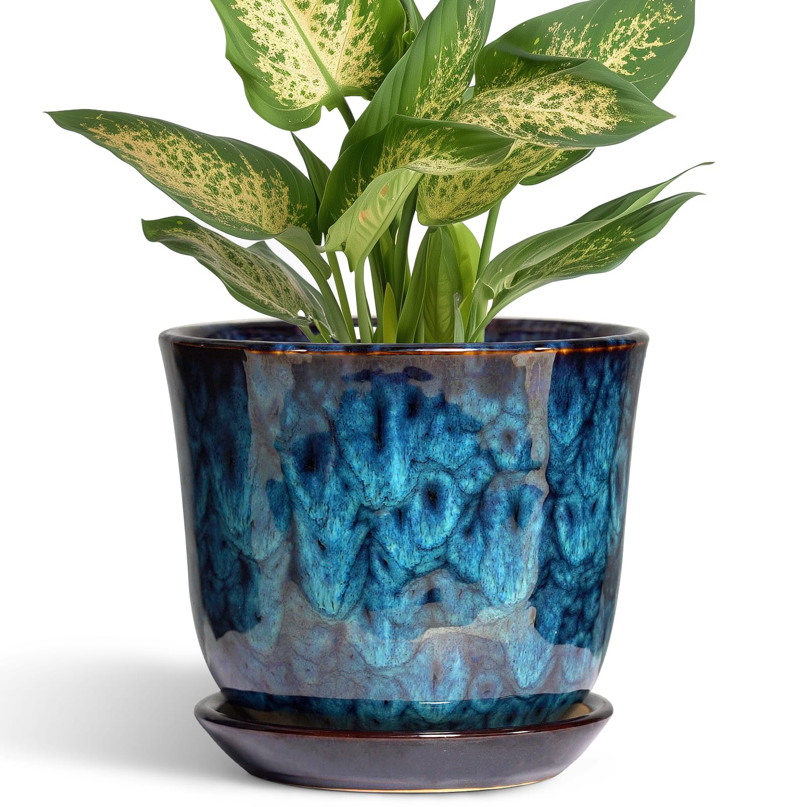 5.6 Inch Ceramic Pot with Saucer