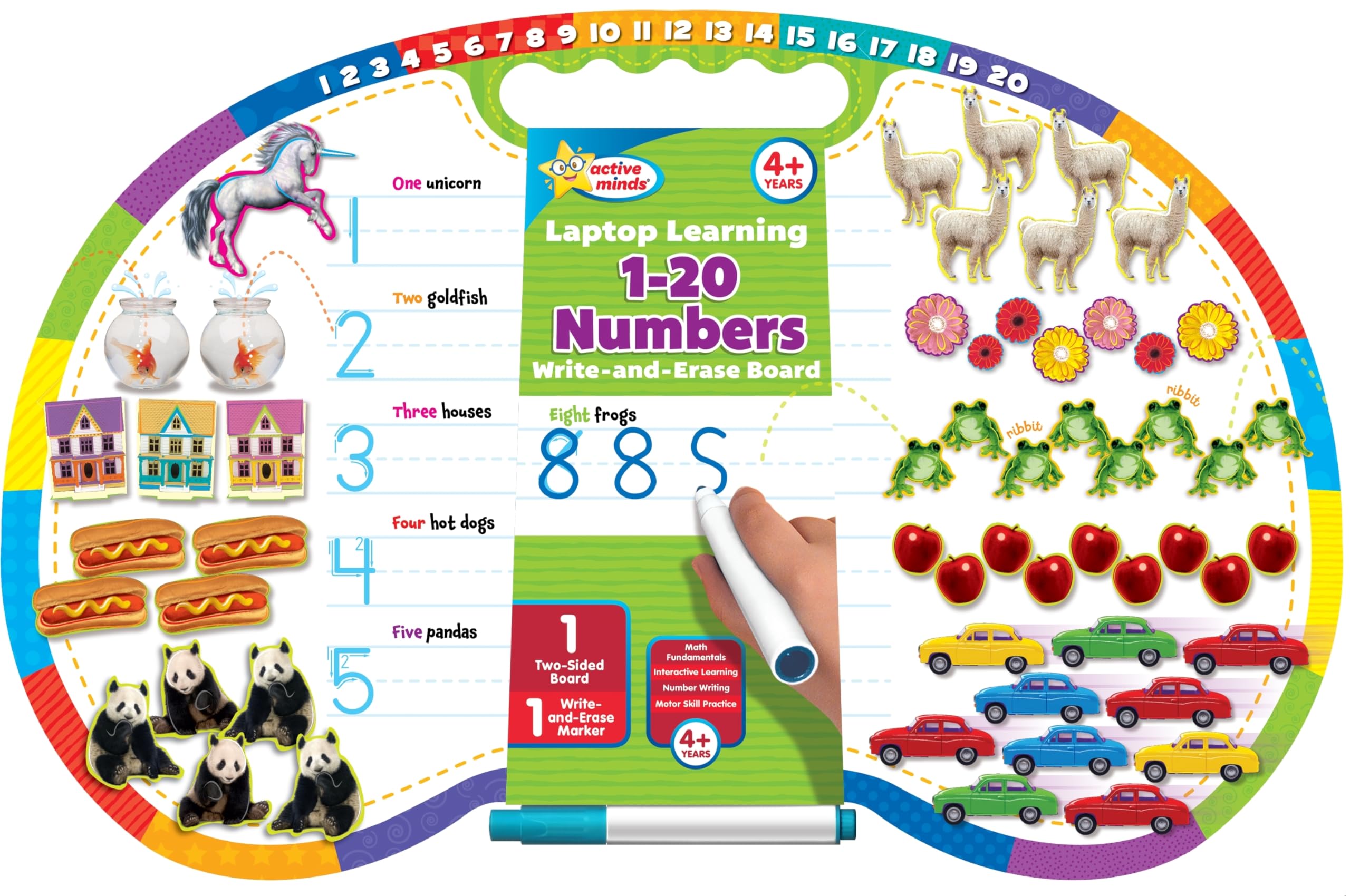 Active Minds Laptop Learning Write-And-Erase Board 1-20 Numbers Pamphlet – Big Book, 1 April 2020