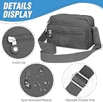 TEUEN Small Crossbody Bags for Women Nylon Waterproof Lightweight Crossbody Purse Casual Fashion Shoulder Bag Handbags