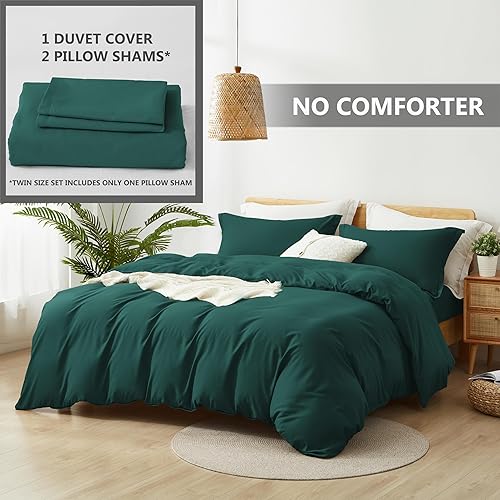 Miniatura 2 de Funda de edredón tamaño Queen  Juego de ropa de cama de 3 piezas (1 funda de edredón y 2 fundas de almohada), funda de edredón suave de doble