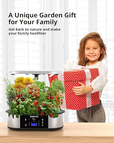 Miniatura 9 de Sistema de cultivo hidropónico de 12 cápsulas JustSmart para jardín interior de hasta 30 pulgadas con 30 W 120 LED de luz de crecimiento, sistema de