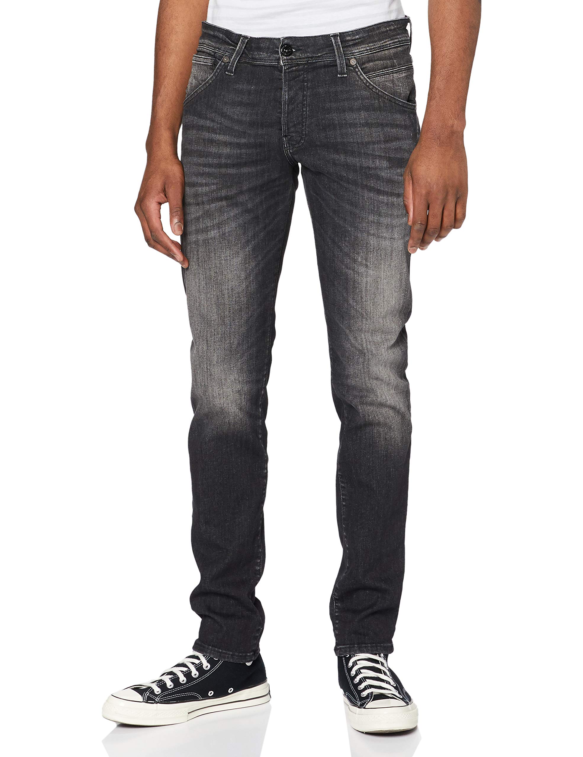 Jack & Jones Men's Jjiglenn Jjfox Bl 655 50sps Noos Jeans, Black Denim, 32W / 36L