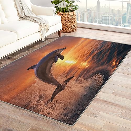 Miniatura 29 de Alfombra de los años 70 y decoración del hogar, alfombra de sala de estar, alfombras retro onduladas para dormitorio, alfombras lavables, alfombra