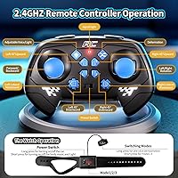 Vista 6 de Auto de control remoto 4WD para niños, autos RC de deriva con detección de gestos de 2.4 GHz, auto de acrobacias RC todoterreno controlado a mano