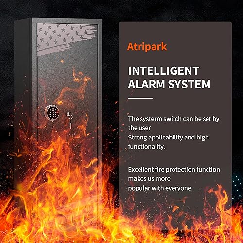 Miniatura 5 de Bonusall Caja fuerte para pistola de rifle 10-14, cajas fuertes para rifle y pistolas caseras, armarios de armas con bloqueo multifunción para