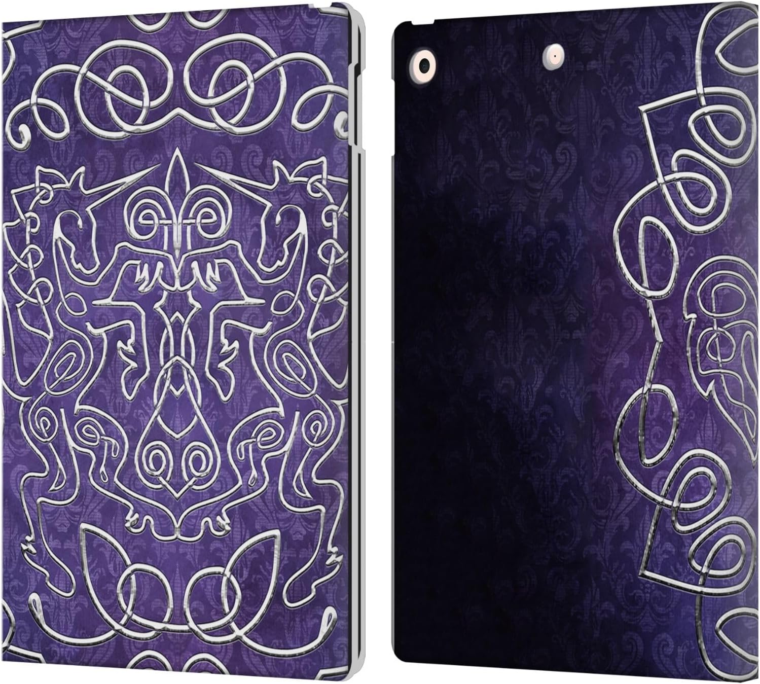 Head Case Designs Officially Licensed Brigid Ashwood Unicorns Celtic Wisdom 3 Leather Wallet Case Compatible with Apple iPad 10.2 2019/2020/2021