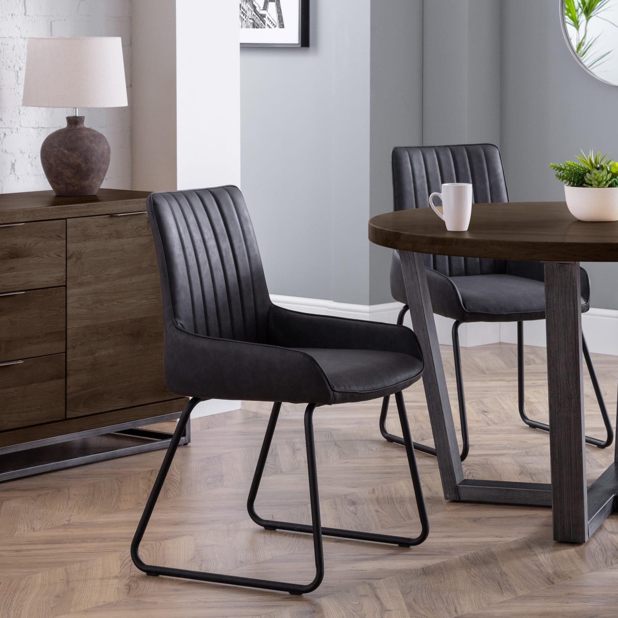 Julian Bowen Wood Soho Dining Chairs Set of 2
