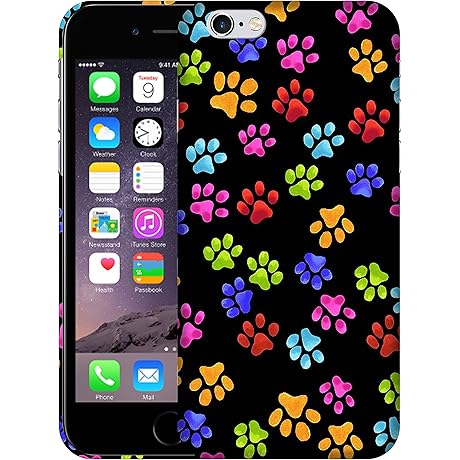 iPhone 6/6s Dog Paw Case - Multicoloured Animal Print Protection
