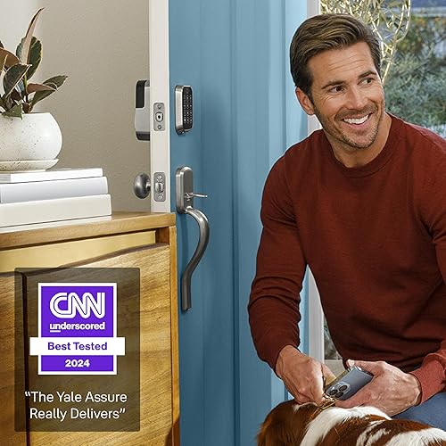 Miniatura 3 de Yale Assure Lock YRD410-F-WF1-0BP - Cerradura de puerta inteligente con llave de bronce aceitado con 2 táctiles y escáner de huellas dactilares para