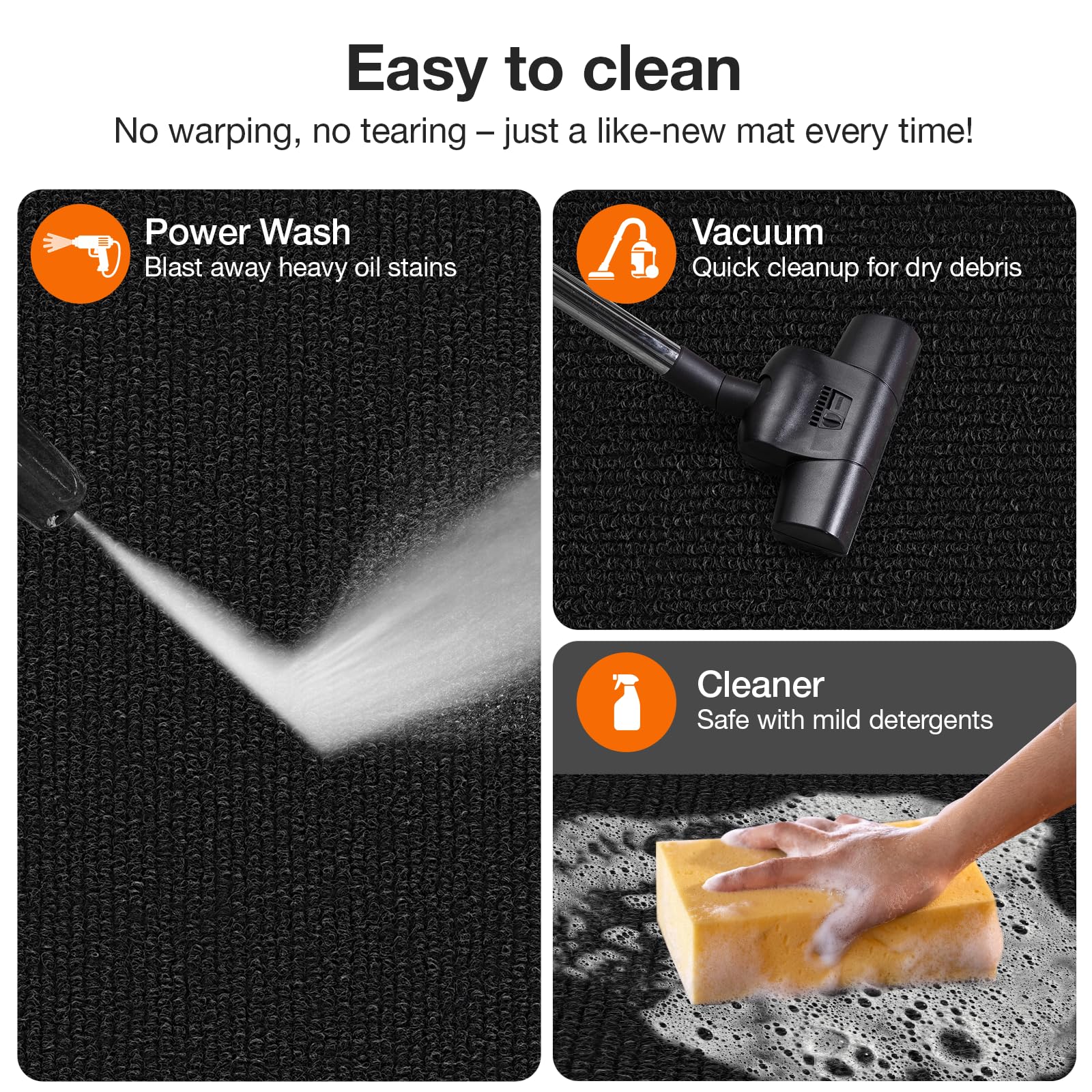 XSTWVM Heavy Duty Oil Resistant Garage Car Bottom Mat Reusable Floor Protector 1 4 Inch Thick Waterproof Rubber — view 3